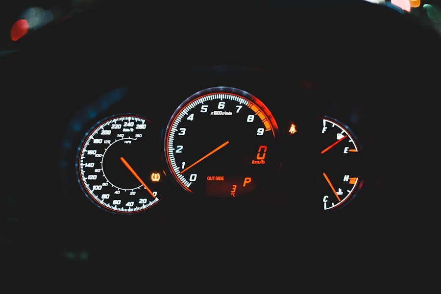 Car dashboard odometer