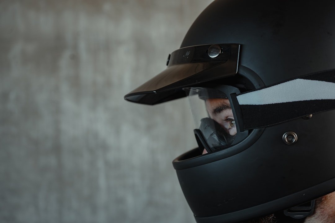 Photo Motorcycle rider helmet