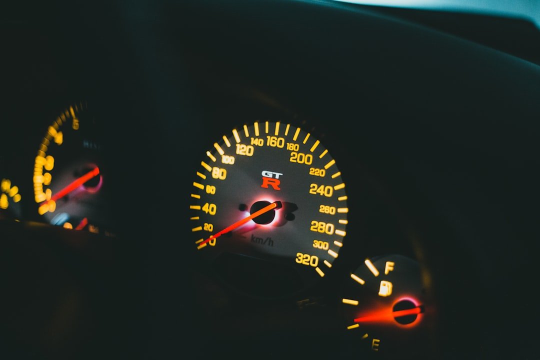 Photo Car dashboard odometer