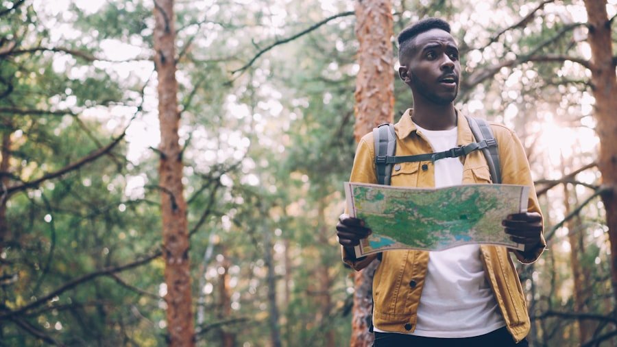 Photo Young traveler map
