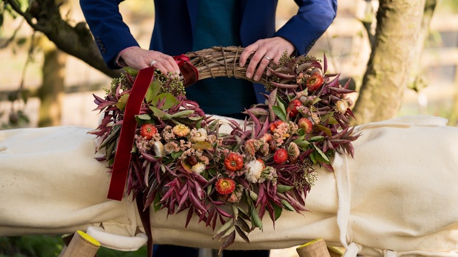 Photo Funeral flower wreath
