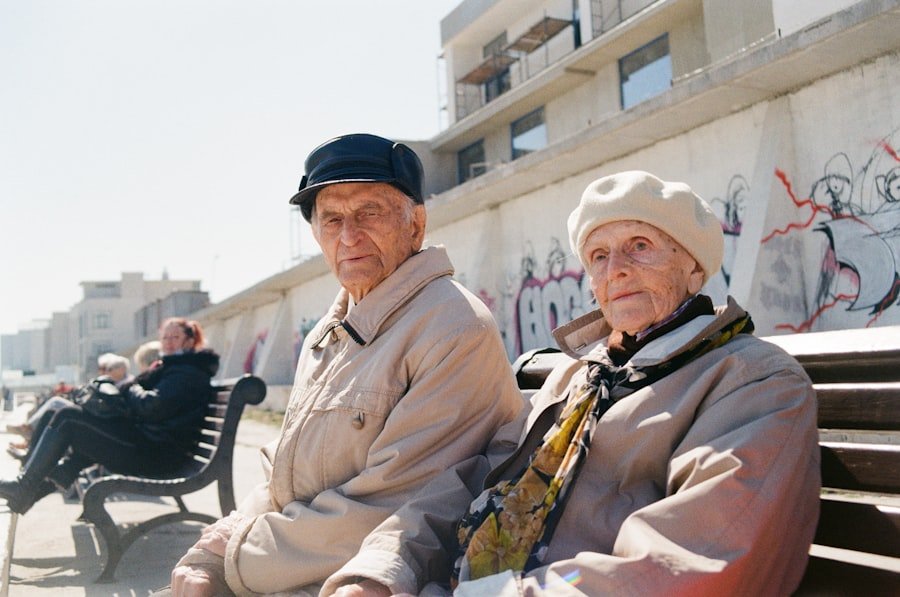 Photo Elderly couple doctor