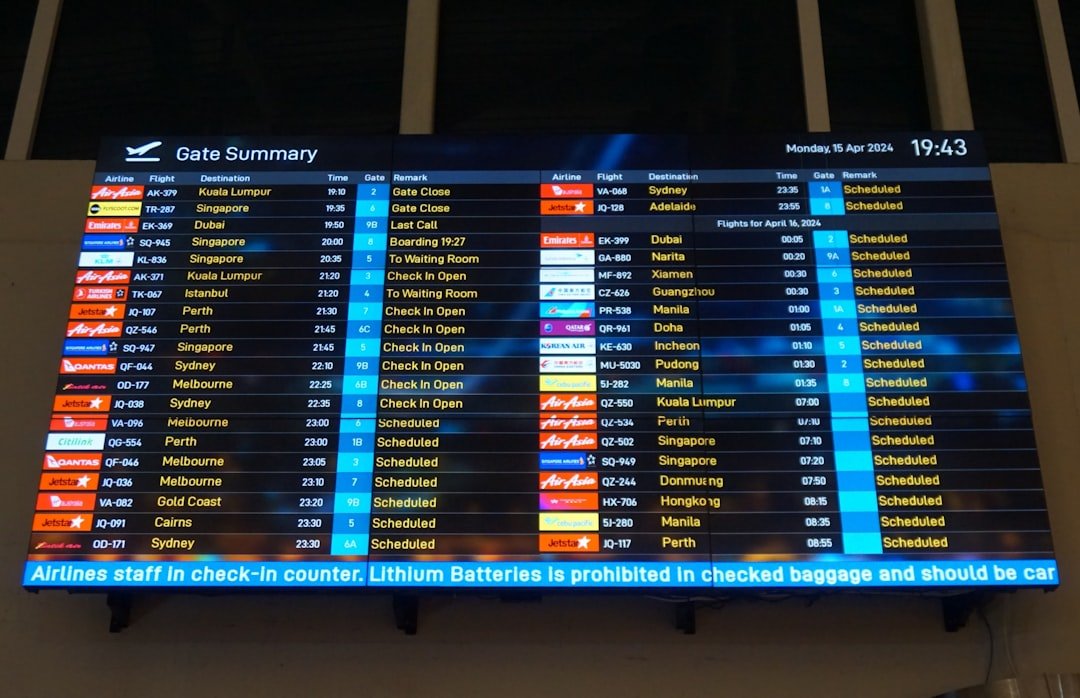 Photo Cancelled flight board