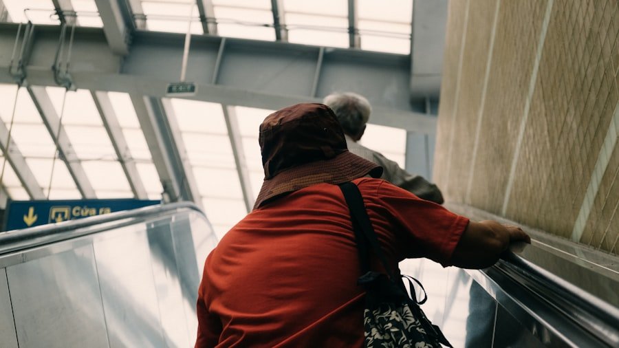 Elderly couple airport
