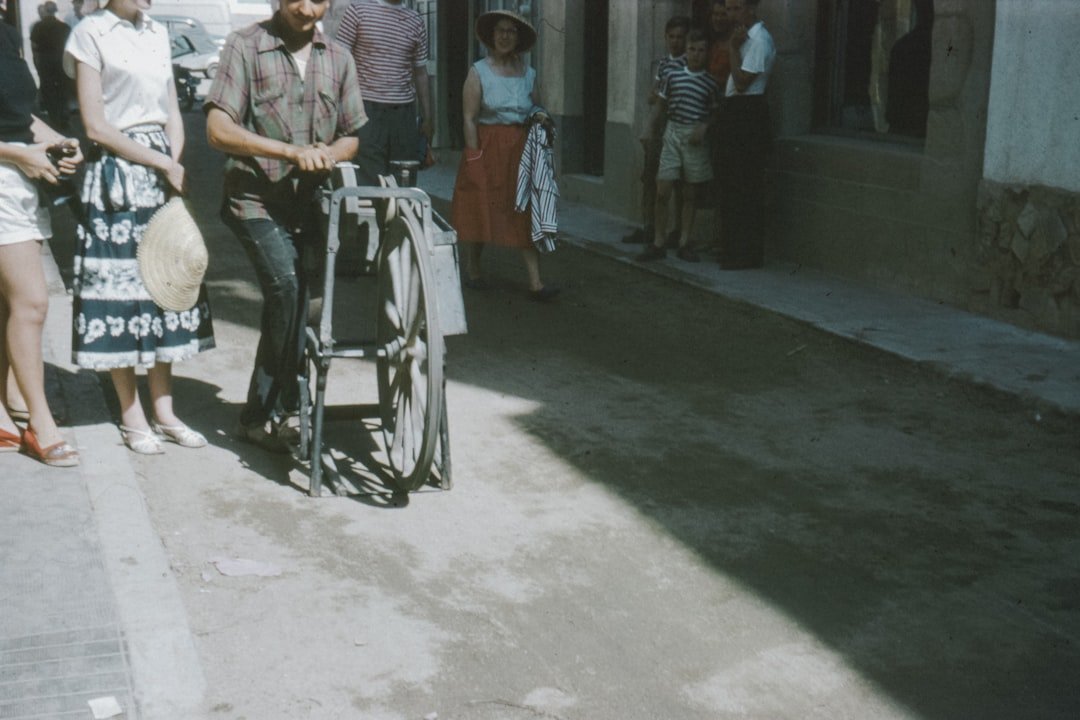 Photo Disabled hand wheelchair